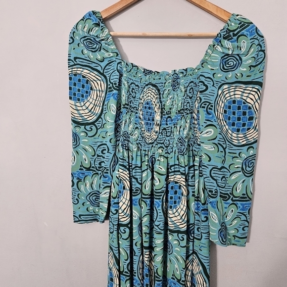 Rhode Phoenix Printed Midi Dress in Aquatic Bloom NWT - Picture 8 of 11